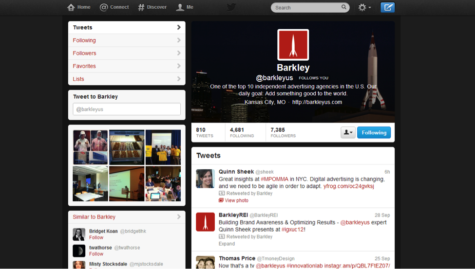 Barkley’s updated Twitter header. Barkley’s updated Twitter header.