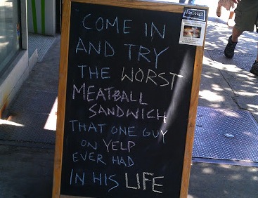 Making the best of a bad Yelp review.
